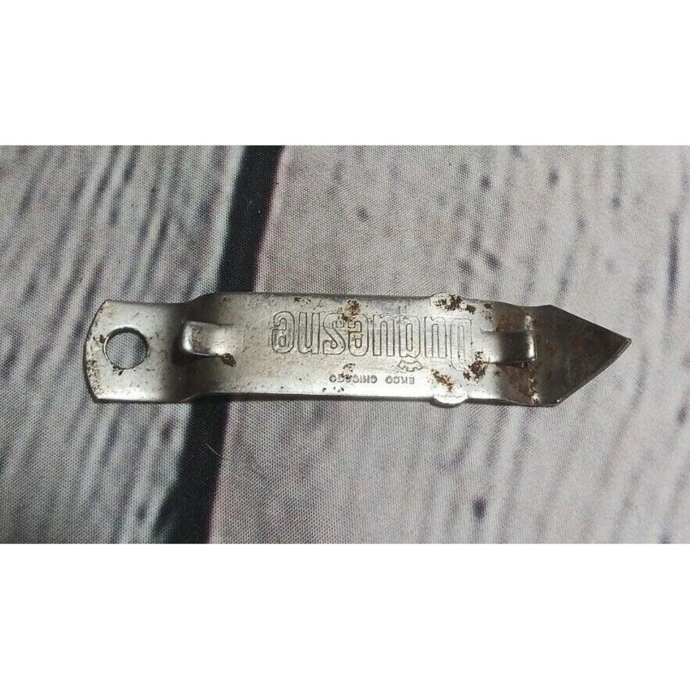 Duquesne Beer Ekco Chicago Vintage Metal Church Key Bottle Can Opener Silver - Picture 2 of 2